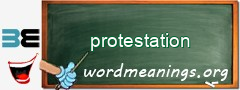 WordMeaning blackboard for protestation